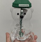 New Limited Edition 2026 Starbuck Barista Bear Glass Cup Christmas Gift Us