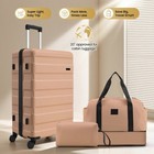 Luggage Set 3 Piece Abs Hard Shell Travel Suitcase Expandable Duffel Bag