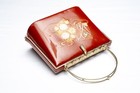 Dear Vanilla Japanese Kimono Enamel Handbag Purse Vintage Authentic Made Japan