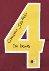 Asu Cameron Skattebo  go Devils  Signed Maroon Pro Style Framed Jersey Bas W