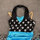 Weissman Dance Costume Girls Medium Tutu Dress Halter Polka Dot Sequin Ballet