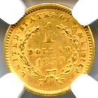 1850 Gold Dollar  Ngc Au58