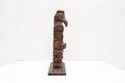Vintage Northwest Coast Native American Indian Hand Carved Wood Totem Pole 13 