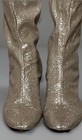 Vintage Gogo Boots 60s  Silver Metallic      Space Age Mod Size 8 5