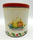 3 Vintage Metal Tin Kitchen Canisters Flour Sugar Tea Decoware As Is