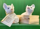 Lot Of 5 Vtg 1989 Artistic Gifts  Inc  Ceramic Pig Figurines Nos W  Hanging Tags