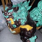 Japanese Handmade  11  H Marked Kutani Seiakira Zo Japanese Showa Kutani Foo Dog