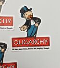 Oligarchy Stickers Lot Of 2 Obama Vintage Retro Monopoly Man 