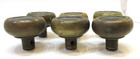 Six Matching Primitive Old 1910s 2 25  Dia Heavy Solid Brass Matching Door Knobs