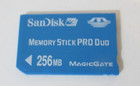 256mb Sandisk Memory Stick Pro Duo Card   Memory Stick Adaptor   New Old Stock