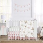4 Piece Baby Crib Bedding Set Comforter Fitted Sheet Skirt Diaper Stacker New