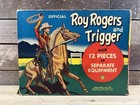 Vintage Roy Rogers   Trigger Louis Marx   Co  Plastic Toy Horse Cowboy