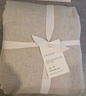 Nwt Pottery Barn Belgian Flax Linen Duvet Cover King cal King Flax   2 Euro Sham