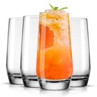 18 Ounce Highball Drinking Glasses Set Of 4  Large Tall Cups  Lead-free Cryst