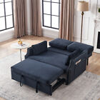 50   Velvet Convertible Sofa Bed Loveseat Couch W  Pull-out Bed Us