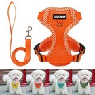 Cat Dog Pet Harness Adjustable Control Vest Dogs Reflective S M L Xl W pet Leash