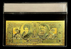 1896  2 Bill U s  Silver Certificate 24k Gold Banknote In Protective Sleeve Coa