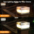 4 Pack 2 Modes Solar Post Cap Lights  4x4 5x5 Outdoor Led Deck Fence Decor