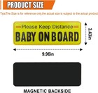 2pcs Baby On Board Car Magnet  Reflective Night Safety Warning Color  Pattern2
