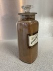 Antique Apothecary 8 5    Label Under Glass Bottle April 2 1889 Pat Wt Co Cubebae
