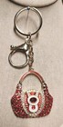  purse Hand Bag  Charm Red Rhinestone Crystal Keychain Keyring Sparkling Bling