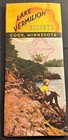 Lake Vermilion Minnesota Large 40s Cartoon Map In Fold-out Brochure
