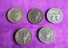 5 Bronze Medallic Art Co Presidential  commemorative Bronze Medals