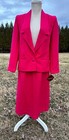 Vintage Suits  Ltd  Skirt Suit Set Structured Jacket Vibrant Pink Women s 10