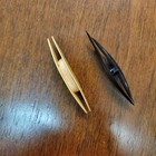 Plastic Bobbin classic Tatting Shuttle Set Of 2  Beige   Black Lacemaking