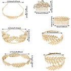 7pc Greek Roman Gold Leaf Headband Tiara Bracelet Set     Bridal Cosplay Jewelry