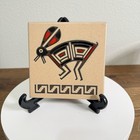 Vintage Cleo Teissedre Tile Rabbit Southwest Kachina Set Of 2