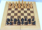 Vintage Wooden Chess Set 32 Pieces Folding Chess Board Storage Box Classic Game