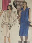Amazing Vtg 84 Mccalls 9334 Misses Dress In 5 Looks   Sash Pattern 10 32 5b