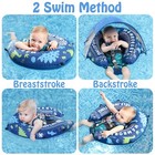 Heccei Mambobaby Baby Float Self-inflating With Canopy Compressible Folding Pink