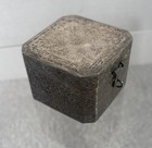 Antique Silver Trinket Box Ornate Floral Vanity Repousse Vtg Not Sterling  800  