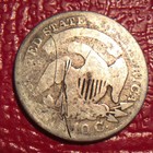 1830 Capped Bust Dime  J-220 Free Shipping Slightly Bent Scratches Reverse
