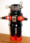 1950s Original Nomura Robby The Robot Tin Toy  Door Knob Battery Covers  Video 