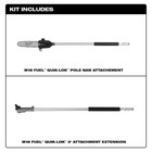 M18 Fuel 10 In  Pole Saw Attachment With Quik-lok 3 Ft  Attachment Extension