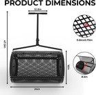 Garden Lawn Spreader 24-inch Heavy Duty Fertilizer Mulch Compost Topsoil Seeder