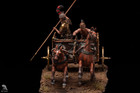 Mycenaean Chariot Xv Cent  B c  Painted Tin Toy Soldier Pre-sale   Collectible