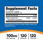 Nutricost Vitamin B1  thiamin  100mg  120 Capsules - Gluten Free   Non-gmo