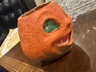 Antique Paper Mache Pulp Jack-o-lantern Halloween All Original 5  Pumpkin