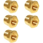 5 Pieces Hex Bushing Brass Reducer 1 2  To 1 4  Npt Pipe Fitting Male Female