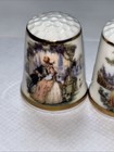 Lot Of 5 Decorative Bone China Thimbles-royal Worcester  Japan   British