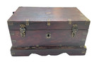 Mid-century Indian Trunk Wood Chest - Antique Indian Wood Chest Bronze