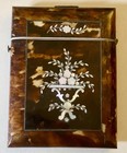Antique Faux Tortoiseshell Effect Mother Of Pearl Card Case C 1865