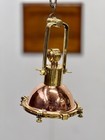 Ship Salvaged Brass   Copper Vintage Nautical Ceiling Pendant Light Original