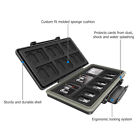 Water-resistant Memory Card Case Holder Storage For 12 Sd 24 Micro Sd Tf Cards