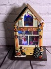 Vintage Santa s Toy Store Lighted Building With Snow Blowing Inside