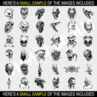 Skulls Clipart-vector Clip Art-vinyl Cutter Plotter Images   T-shirt Graphics Cd